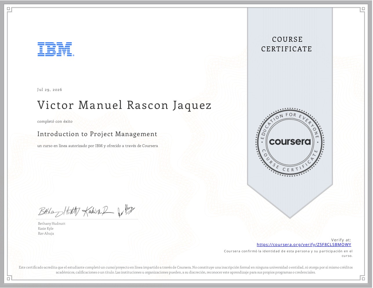 Certificado